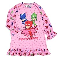 INTIMO PJ Masks Girls' Gekko Catboy Owlette Characters Sleep Pajama Dress Nightgown