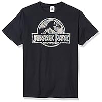 Jurassic Park Men's Big & Tall Black Logo Short Sleeve T-Shirt