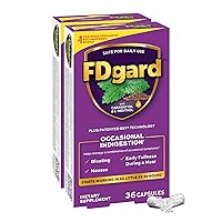 FDgard Gut Health Supplement, Indigestion, Nausea & Bloating, Upset Stomach, 72 Capsules (Packaging May Vary)