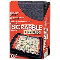 Scrabble to Go USA, a Travel Version of The World's Favorite Word Game, for 2 to 4 Players, Ages 8+ (1202), Black,red