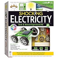 Hinkler Curious Universe - Shocking Electricity Science Kit - 50 Science Experiments with 70 Piece Kit - DIY Science for Kids - Create Gadgets - Build a Solar Car - STEM Skills for Kids Aged 8 to 12