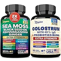 Sea Moss 16-in-1 and Colostrum 8-in-1 Supplement Bundle