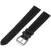 Hadley-Roma Men's MSM843RA-180 18-mm Black Genuine Leather Watch Strap