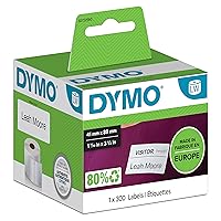 DYMO Authentic LabelWriter Small Name Badge Labels | 41 mm x 89 mm | Self-Adhesive | Roll of 300 Easy-Peel Labels | for LabelWriter Label Makers | Made in Europe
