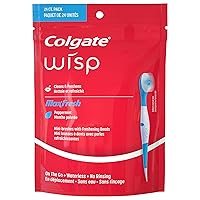 Wisp Portable Mini-Brush Optic White, Coolmint, 24 Count