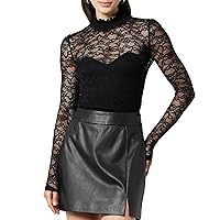 The Drop Women's Bethany Mock-Neck Lace Top