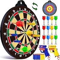 Magnetic Dart Board, Safe Double Sided Magnetic Dart Game Toy for Kids,12pcs Magnetic Darts, Indoor Party Game Toys Gifts for 5 6 7 8 9 10 11 12 Years Old Boy Girl Adults