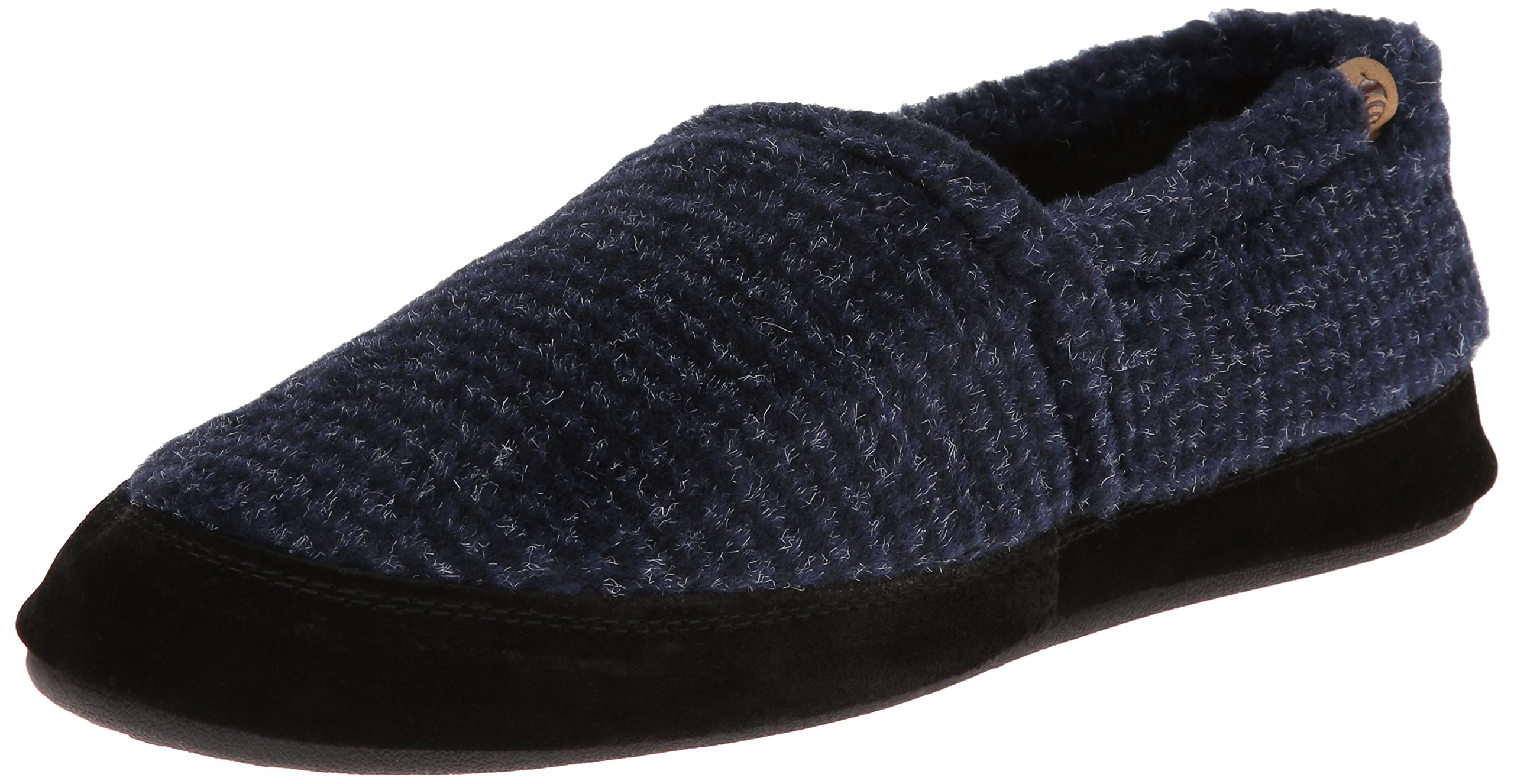 Acorn Men's Moc Slippers with Memory Foam Insole Suede Sidewall and Rubber Outsole Moccasin