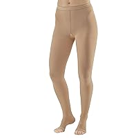 Ames Walker AW Style 307 Medical Support 30-40 mmHg Extra Firm Compression Open Toe Pantyhose Beige Queen