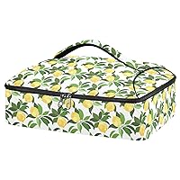 ALAZA Lemons Insulated Casserole Carrier Lasagna Lugger Tote Casserole Cookware for Grocery, Camping, Car