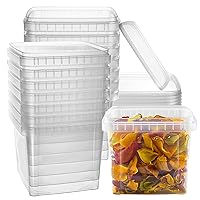 64oz Stackable BPA-Free Deli Containers with Lids, 20 Pack - For Food Storage and Meal Prep