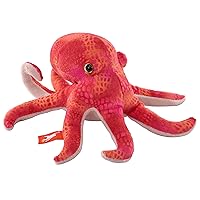 Wild Republic Pocketkins Eco Octopus, Stuffed Animal, 5 Inches, Plush Toy, Made from Recycled Materials, Eco Friendly