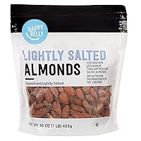 Amazon Brand - Happy Belly Roasted & Lightly Salted Almonds, 16 ounce (Pack of 1)