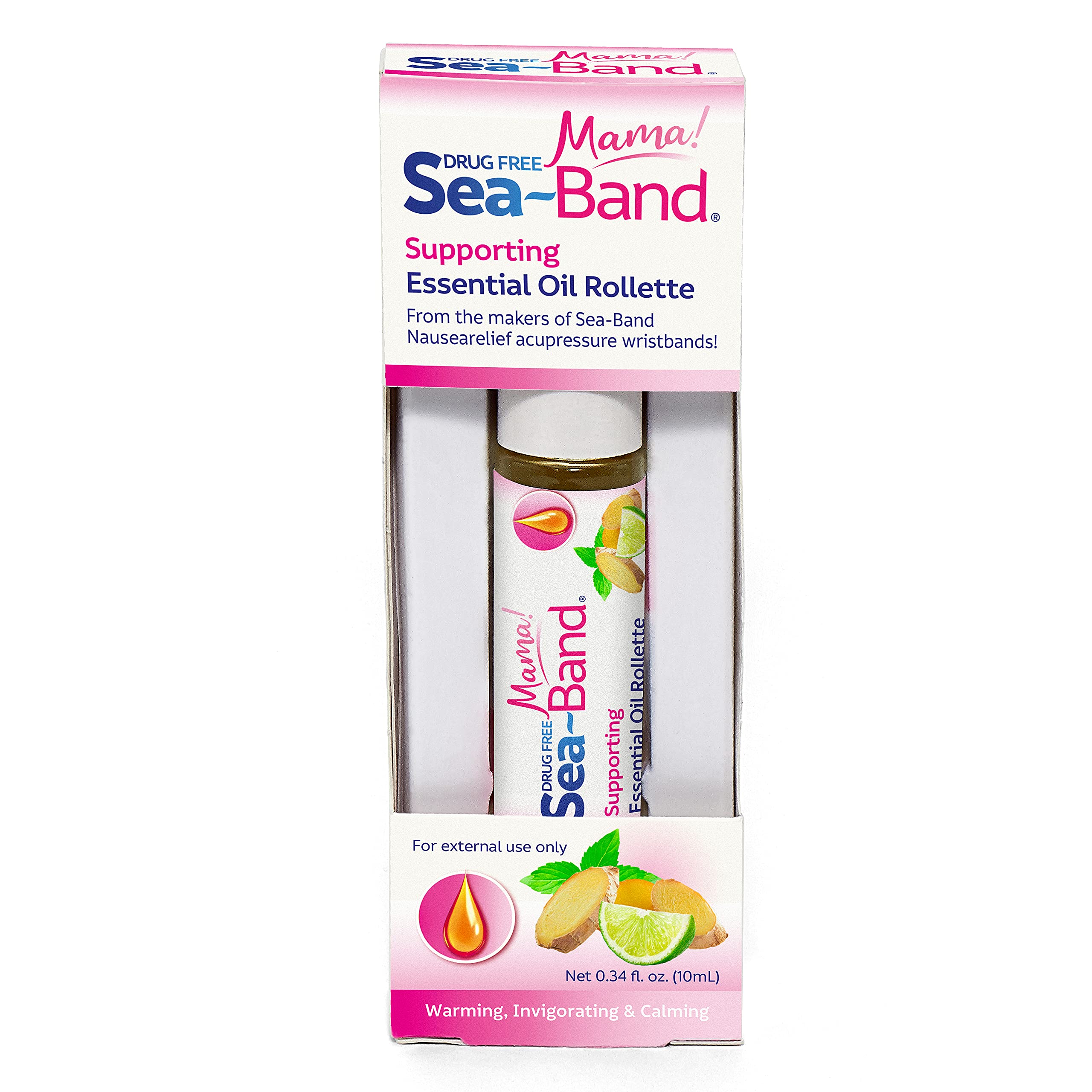 Sea-Band Mama! Anti-Nausea Aromatherapy Rollette with Essential Oils for Pregnancy Morning Sickness