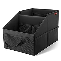 Car Organizer - Automotive Organizer for Front And Back Seat or Floor, Car Caddy Organizer with Divide, Handles and Multiple Mesh Pockets