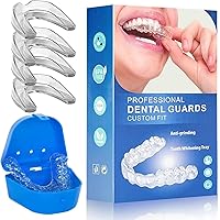 Mouth Guards for Clenching Teeth at Night, Mouth Guard for Grinding Teeth, Reusable Mouth Guard for Sleeping at Night, Night Guard for Teeth (4 Pack)