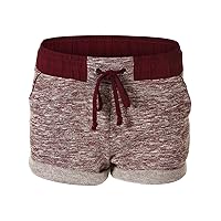Women's Marled French Terry Drawstring Cuffed Shorts