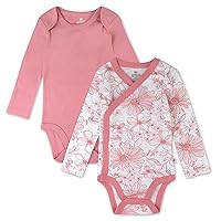 HonestBaby unisex-baby Multipack Long Sleeve Bodysuits One-Piece 100% Organic Cotton for Infant Baby Boys, Girls, Unisex