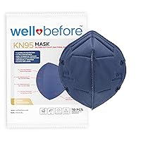 KN95 Disposable Face Mask | Individually Wrapped Mask with Adjustable Ear Loop - 10 Pack.