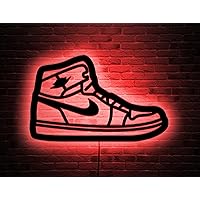 Shoes Led Sign Wall Decor - Sneakers Wall Art Boys Room Decor - Led Light Sign Decoration - Wall Neon Sign Bedroom Decor Wild King Air Shoes Night Light Room Decor for Kids Bedroom (22