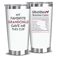 NewEleven Mothers Day Gifts For Grandma - Grandma Gifts From Granddaughter, Grandson - Birthday Gifts For Grandma, Nana, Gigi, Mimi, Grammy From Grandchildren, Grandchild - 20 Oz Tumbler