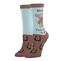 ooohyeah Women's Novelty Crew Socks for Adult Humor, Fun Funny Crazy Silly Cool Socks, Fits Women's Shoe Size 5-10