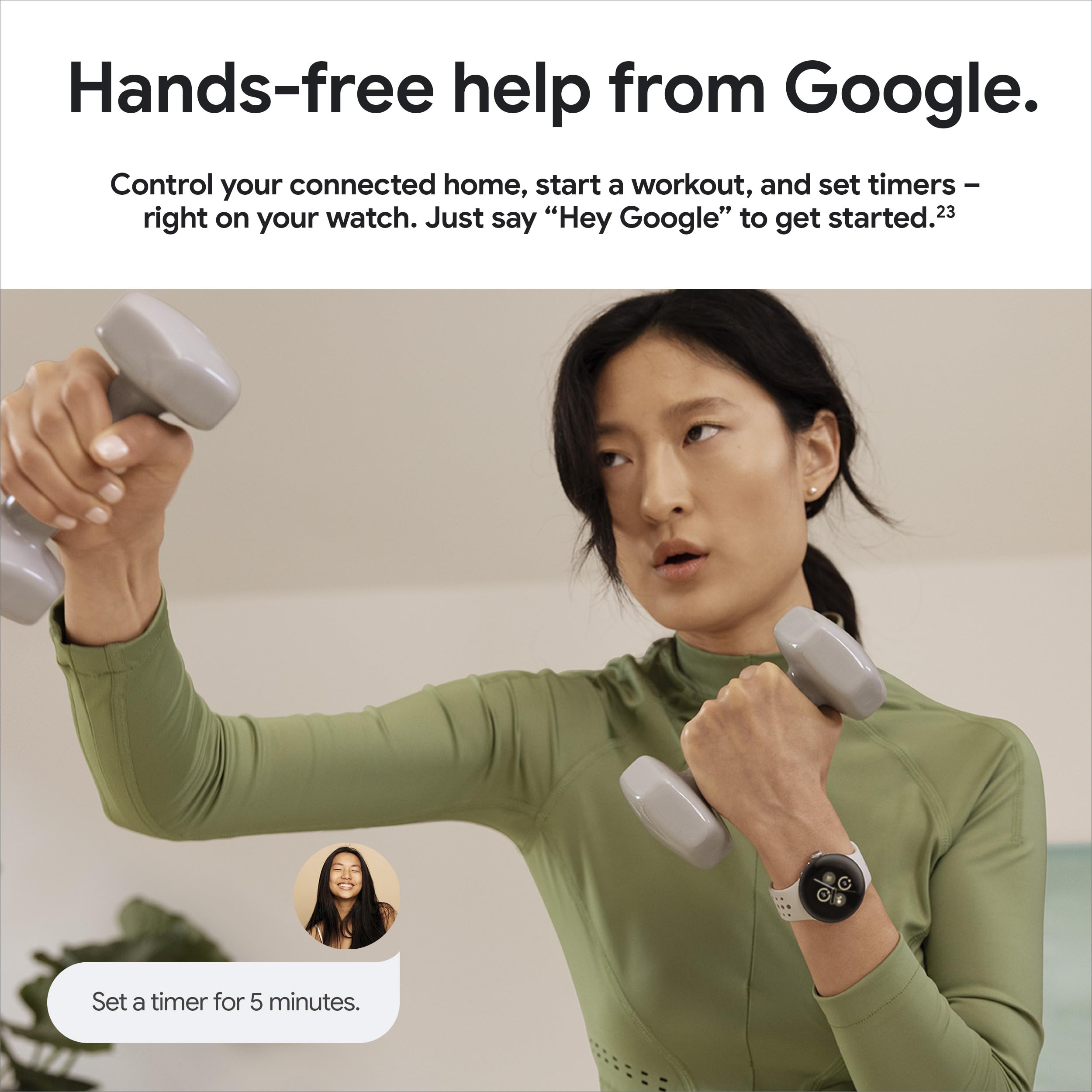 Google Pixel Watch 2 with the Best of Fitbit and Google - Heart Rate Tracking, Stress Management, Safety Features - Android Smartwatch - Polished Silver Aluminum Case - Bay Active Band - Wi-Fi