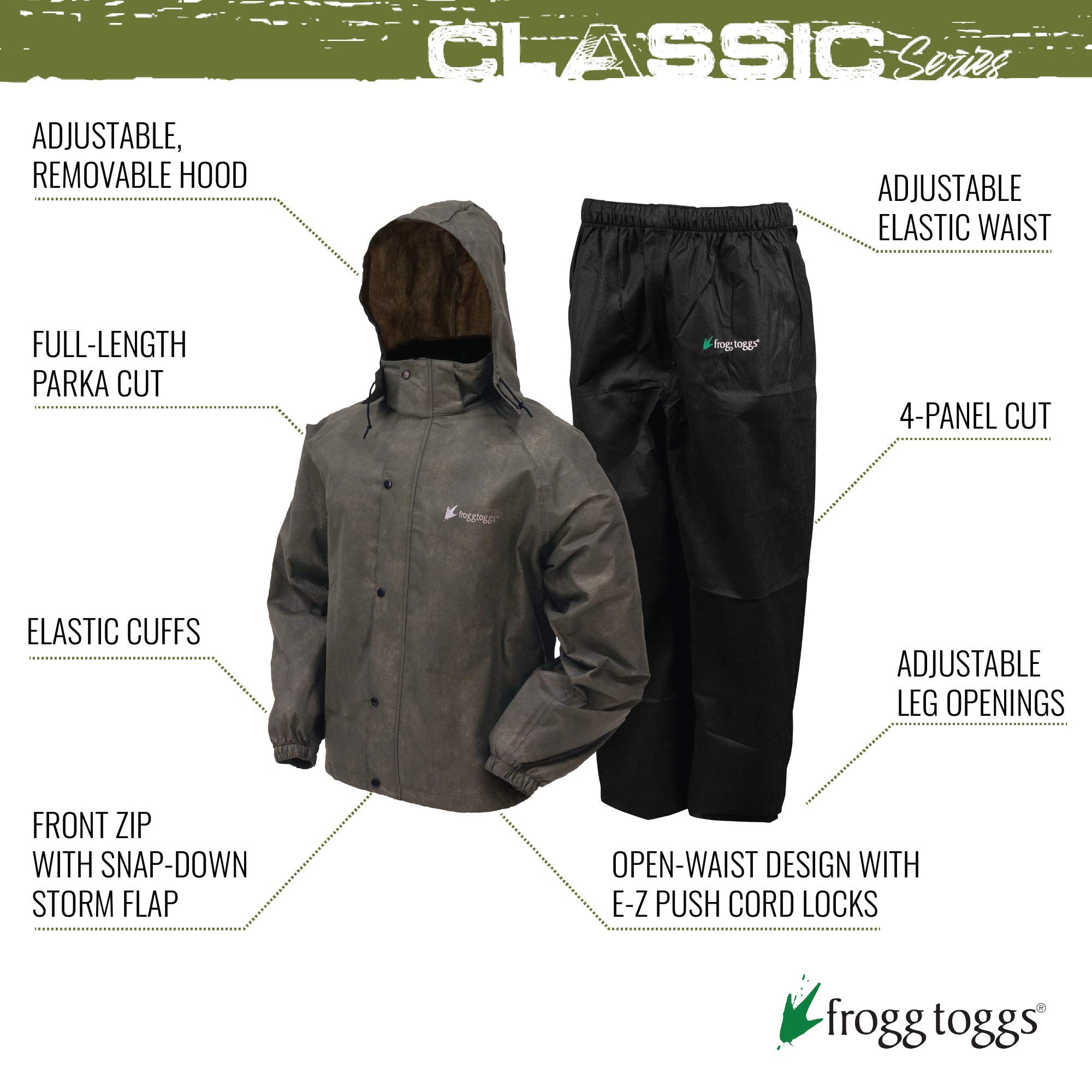 FROGG TOGGS Men's Classic All-Sport Waterproof Breathable Rain Suit