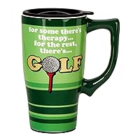 Spoontiques - Ceramic Travel Mugs - Golf - Travel Cup - Hot or Cold Beverages - Gift for Coffee Lovers