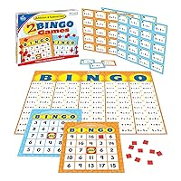 Carson Dellosa Addition and Subtraction Bingo Game for Kids, 2 Educational Math Games, Classroom Learning Games for 3-36 Students, Math Bingo for Kindergarten to 2nd Grade