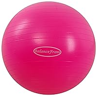 Signature Fitness Anti-Burst and Slip Resistant Exercise Ball Yoga Ball Fitness Ball Birthing Ball with Quick Pump, 2,000-Pound Capacity, Multiple Sizes