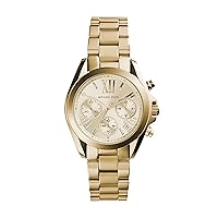 Michael Kors Bradshaw Women's Watch, Stainless Steel Chronograph Watch for Women with Steel or Leather Band