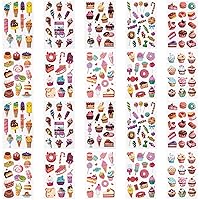 20 Sheet Cute Cake Ice Cream Tattoos Stickers, 292PCS Face Body Temporary Tattoos Girls, Colorful Candy Fake Tattoos for Women, Girls for Summer, Parties, Daily Use, Gifts