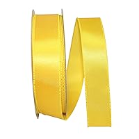 Reliant Ribbon 92575W-079-09K Satin Value Wired Edge Ribbon, 1-1/2 Inch X 50 Yards, Yellow