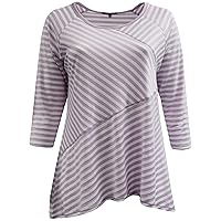 Plus Size Women's Striped Top Sweater Fashion T Shirt Top Clothing