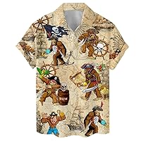 Hawaiian Shirt for Men Casual Button-Down Shirts Mens Hawaiian Shirts Short Sleeve Button Down Shirt Men