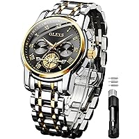 Men's Watches Stainless Steel Strap Quartz Watch Men with Diamond Date Waterproof Luminous Classic Elegant Watch Gift