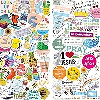 200Pcs Inspirational Christian Stickers for Water Bottles Laptop, Religious Jesus Faith Stickers for Teens, Kids and Adults, Bible Verse Stickers, Bible Journaling Supplies (200PCS)