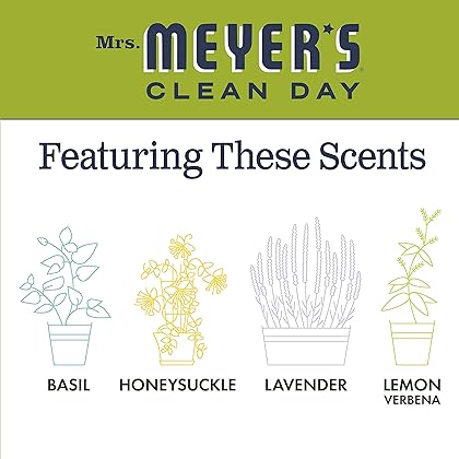 Mrs. Meyer's Liquid Dish Soap, Biodegradable Formula, Lemon Verbena, 16 Fl. Oz - Pack Of 3