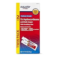 TWINPACK 1% Hydrocortisone Anti-itch Cream Compare to Maximum Strength Cortisone