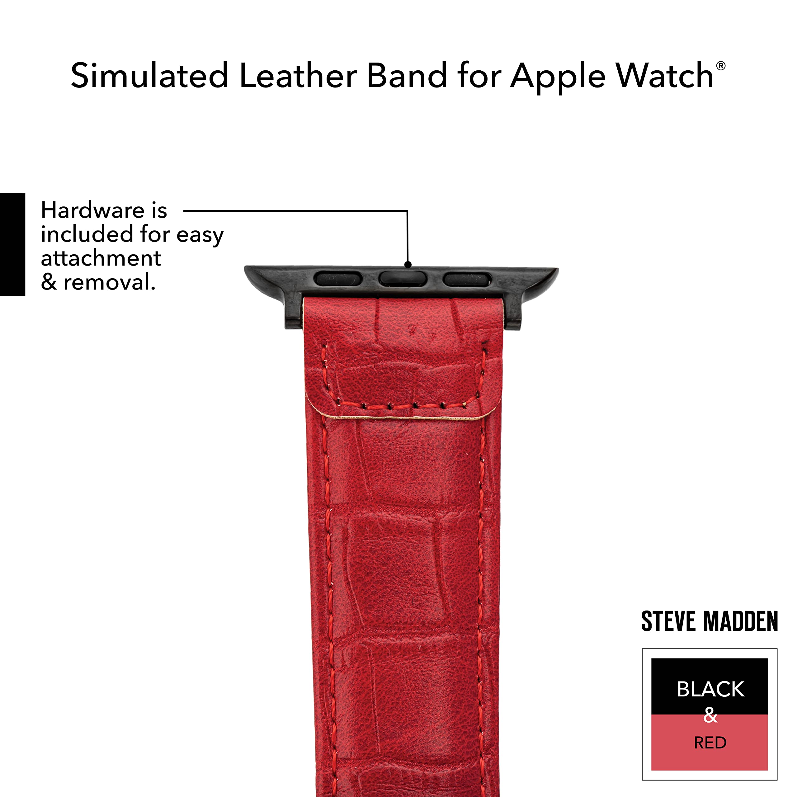 Steve Madden Fashion Croco-Grain Band for Apple Watch