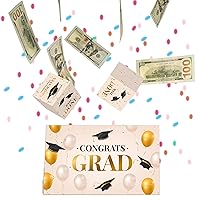 Graduation Surprise Gift Box Explosion for Money, Folding Bouncing Gift Box with Confetti, Money Gift Box for Graduation Party Supplies Favors, Graduation Cash Gift Idea (02)