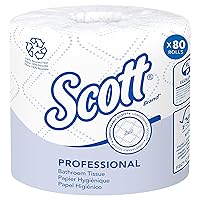 Essential Recycled Toilet Paper, 2-ply, White, 473 Sheets/Roll, 80 Rolls/Case (13217)