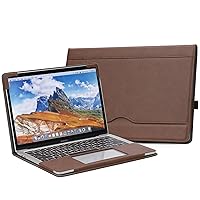 TYTX Compatible with MacBook Pro Leather Case 13 Inch 2016-2022 (A1989 A1706 A1708 A2159 A2289 A2251 A2338 M1 M2) Laptop Sleeve Protective Folio Book Cover (New MacBook Pro 13