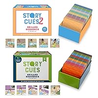 Story Cues and Story Cues 2 Bundle, Higher Level Sequencing Cards, Speech Therapy Materials, Social Skills Game, Sentence Building and Picture Cards