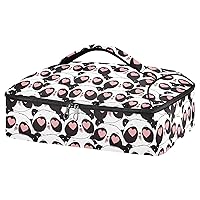 ALAZA Cute Panda Bear Heart Insulated Casserole Carrier Lasagna Lugger Tote Casserole Cookware for Grocery, Camping, Car