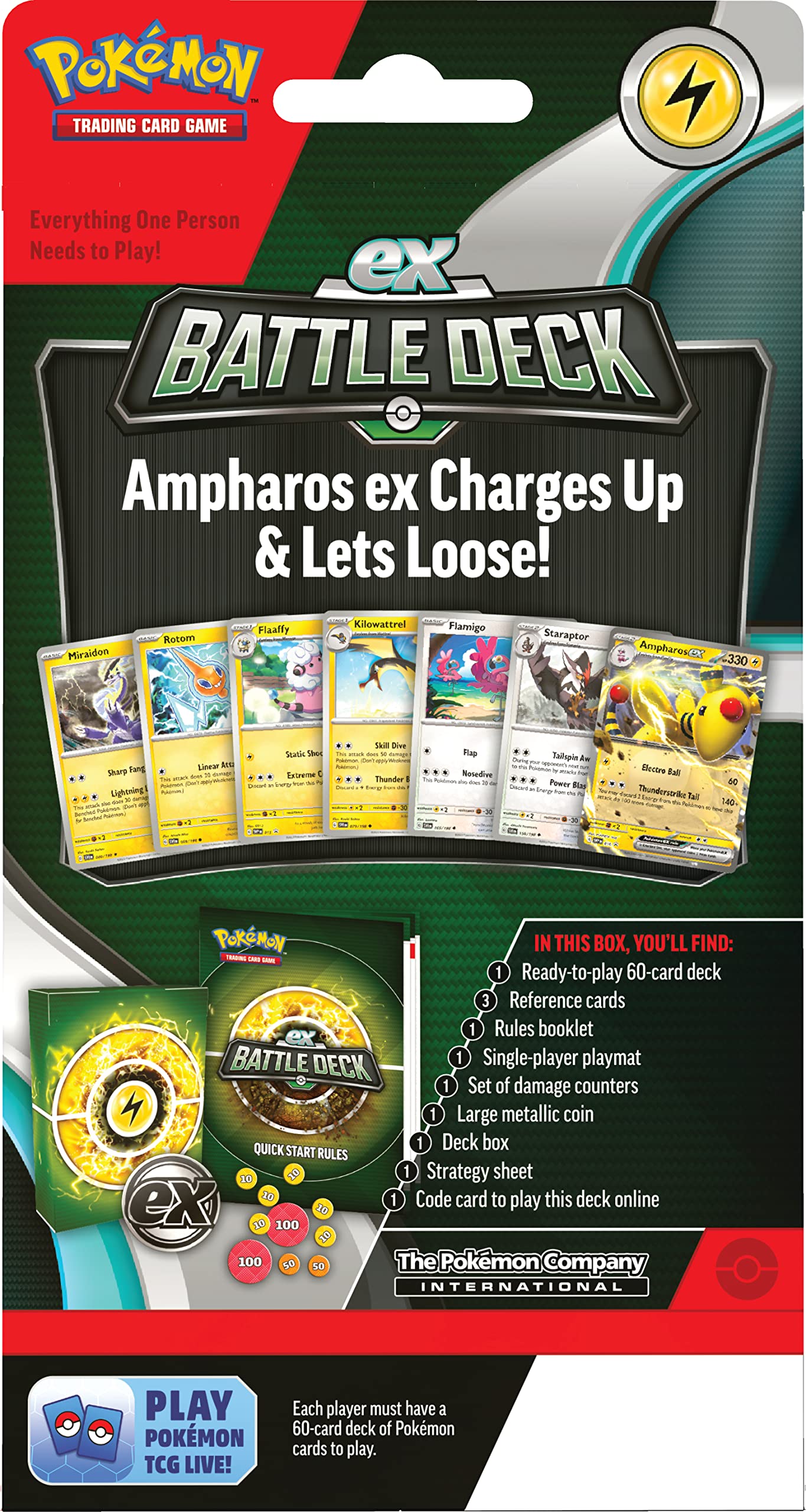 Pokemon TCG: Ampharos ex Battle Deck (Ready-to-Play 60-Card Deck)