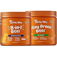 Multifunctional Supplements for Dogs - Glucosamine Chondroitin for Joint Support + Stay Green Bites for Dogs - Grass Burn Soft Chews for Lawn Spots