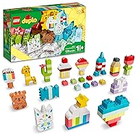 LEGO DUPLO Classic Creative Building Time 10978 Bricks Box, Learning Toy for Toddlers & Kids 18 Months Old, with Unicorn, Heart and Giraffe Toys