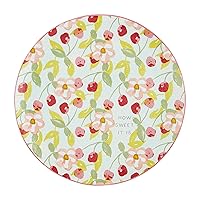 Mud Pie Botanical Platter, Cherry Round, 7 1/2